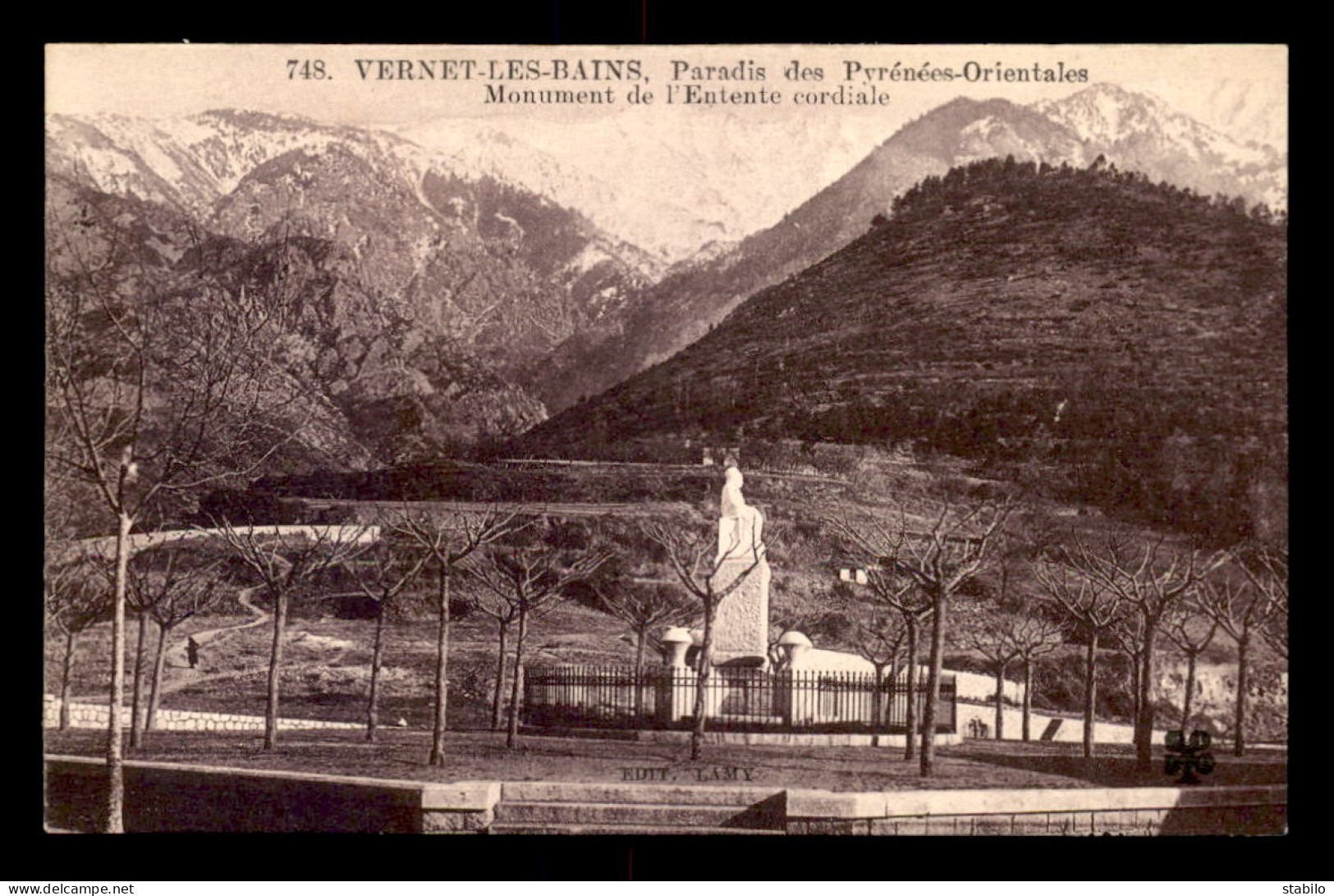 66 - VERNET-LES-BAINS - LE MONUMENT DE L'ENTENTE CORDIALE - Otros & Sin Clasificación