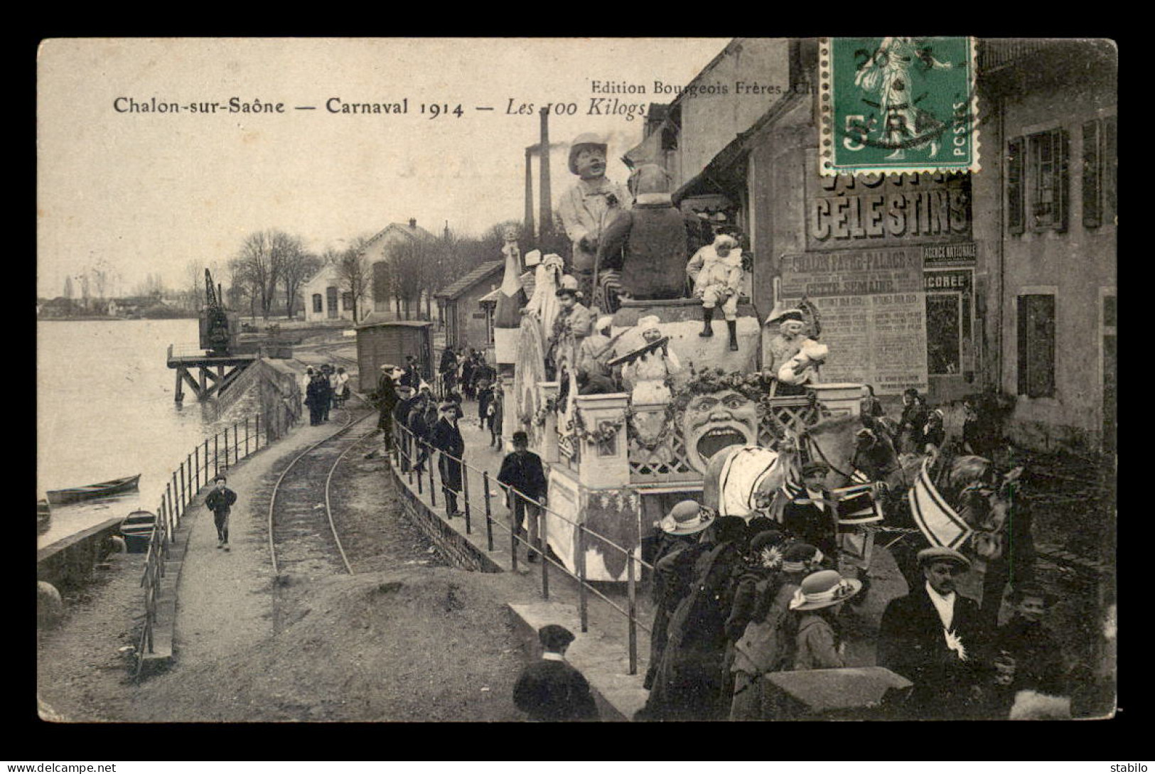 71 - CHALON-SUR-SAONE - CARNAVAL 1914 - LE CHAR DES 100 KILOGS - Chalon Sur Saone