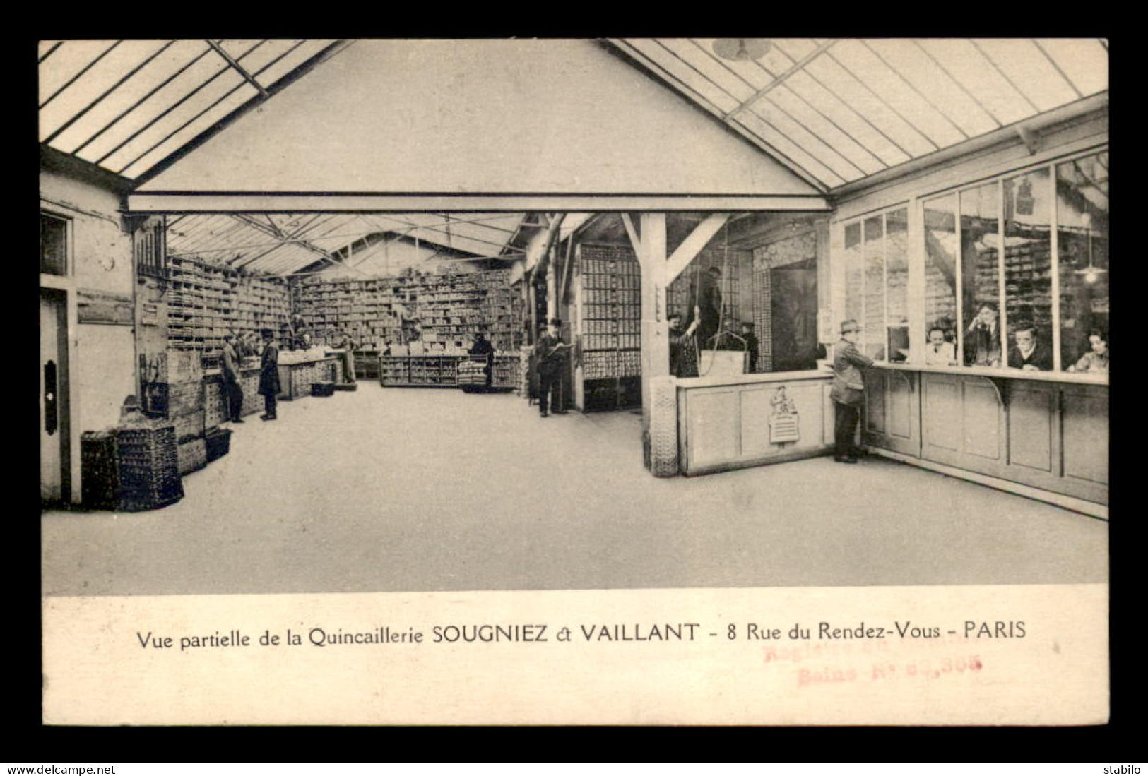 75 - PARIS 12EME - QUINCAILLERIE SOUGNIEZ & VAILLANT, 8 RUE DU RENDEZ-VOUS - Arrondissement: 12