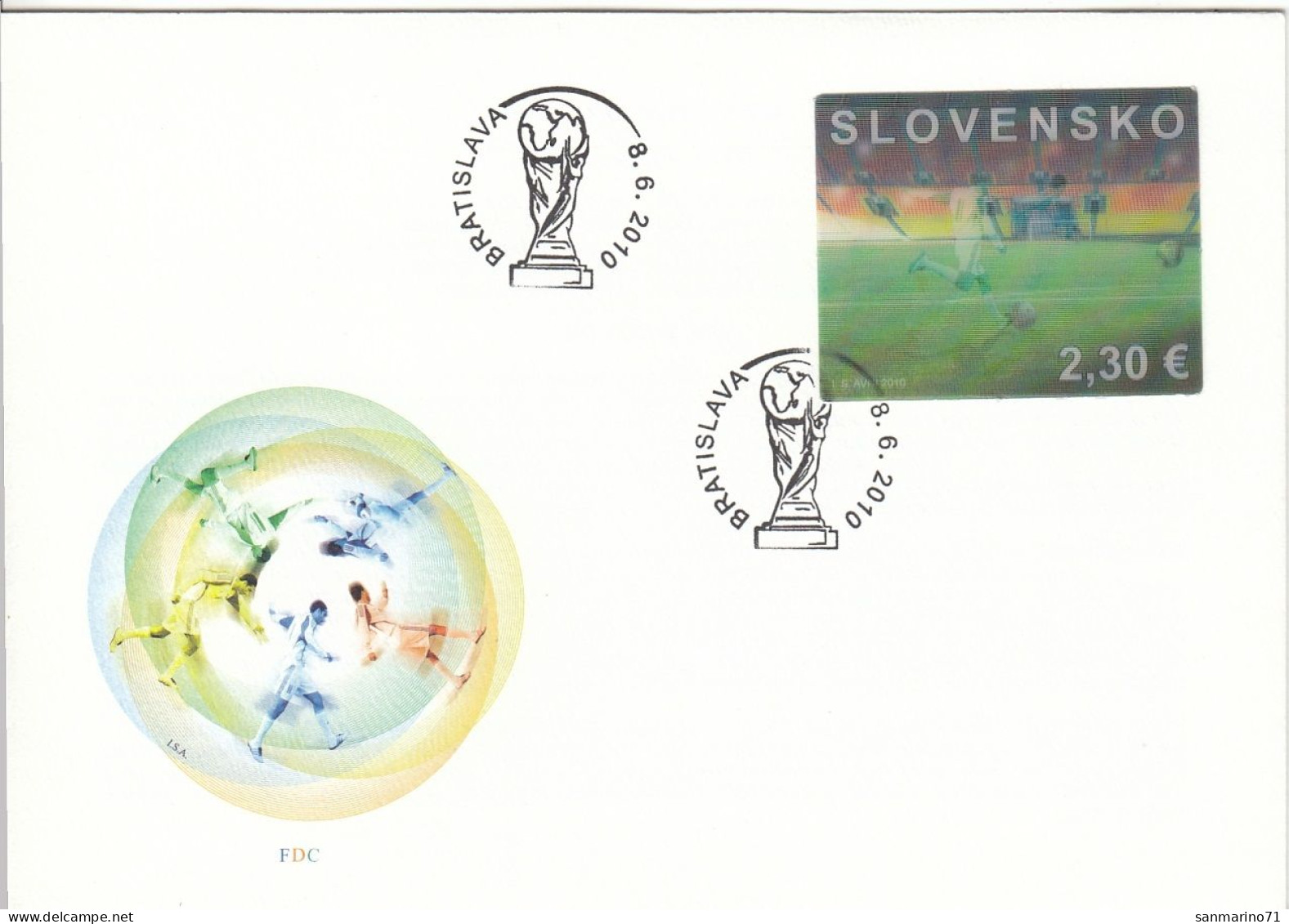 FDC SLOVAKIA 637,football - FDC