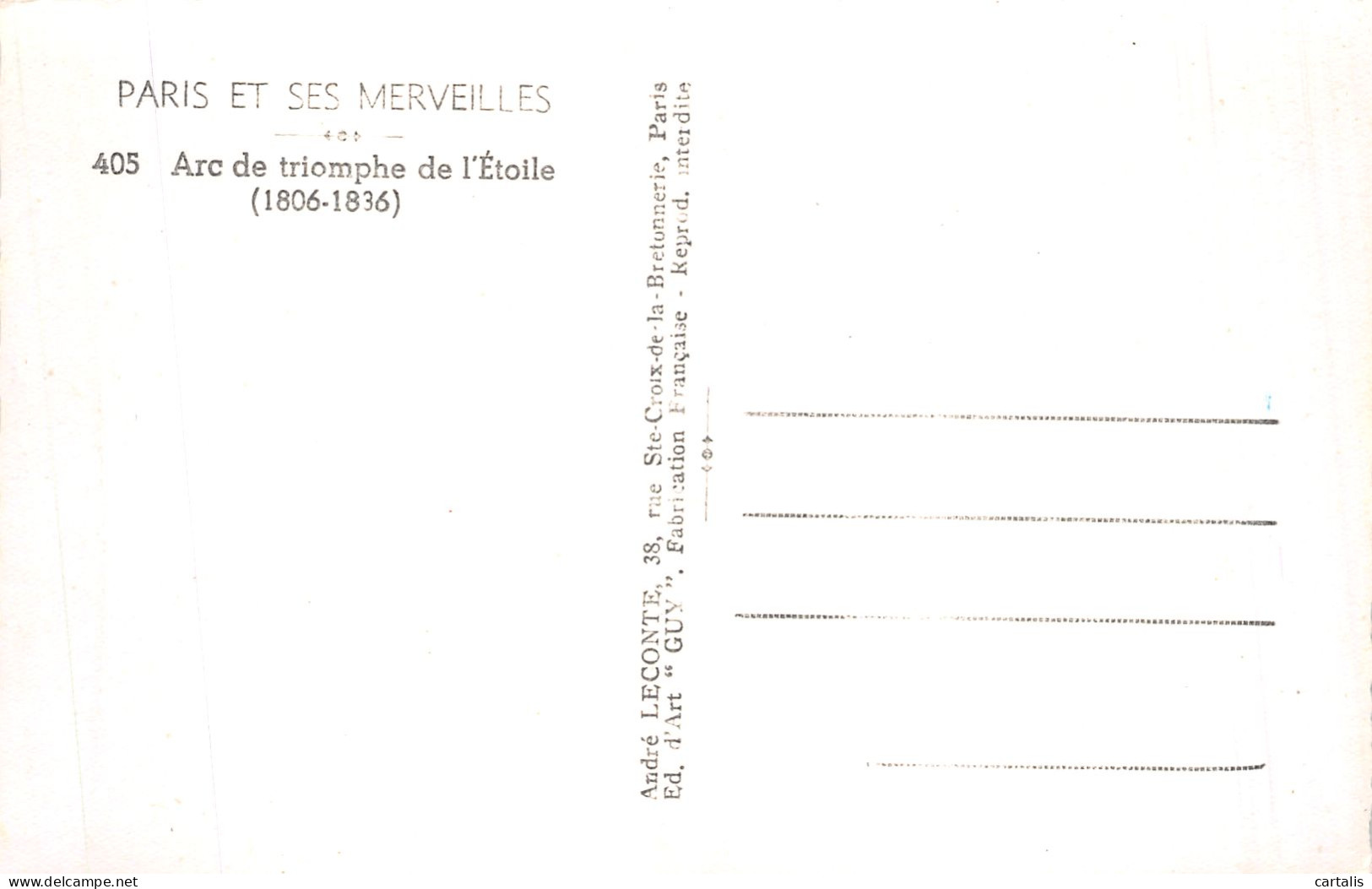 75-PARIS ARC DE TRIOMPHE-N°4488-G/0211 - Arc De Triomphe