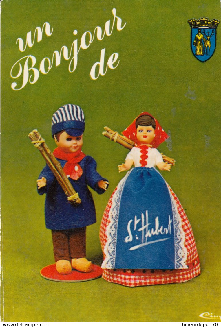 FOLKLORE  POUPEE  UN BONJOUR DE SAINT HUBERT - Personajes