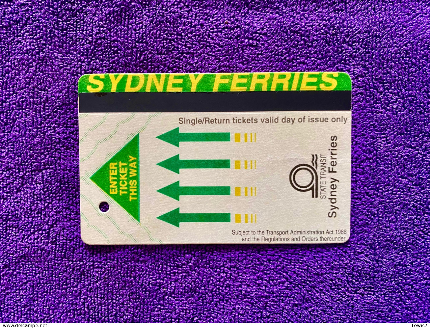 Ticket : FERRY Ticket - Sydney - N.S.W. Australia - Other & Unclassified