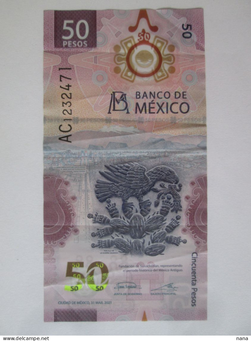 Mexico 50 Pesos 2021 Banknote See Pictures - Mexiko