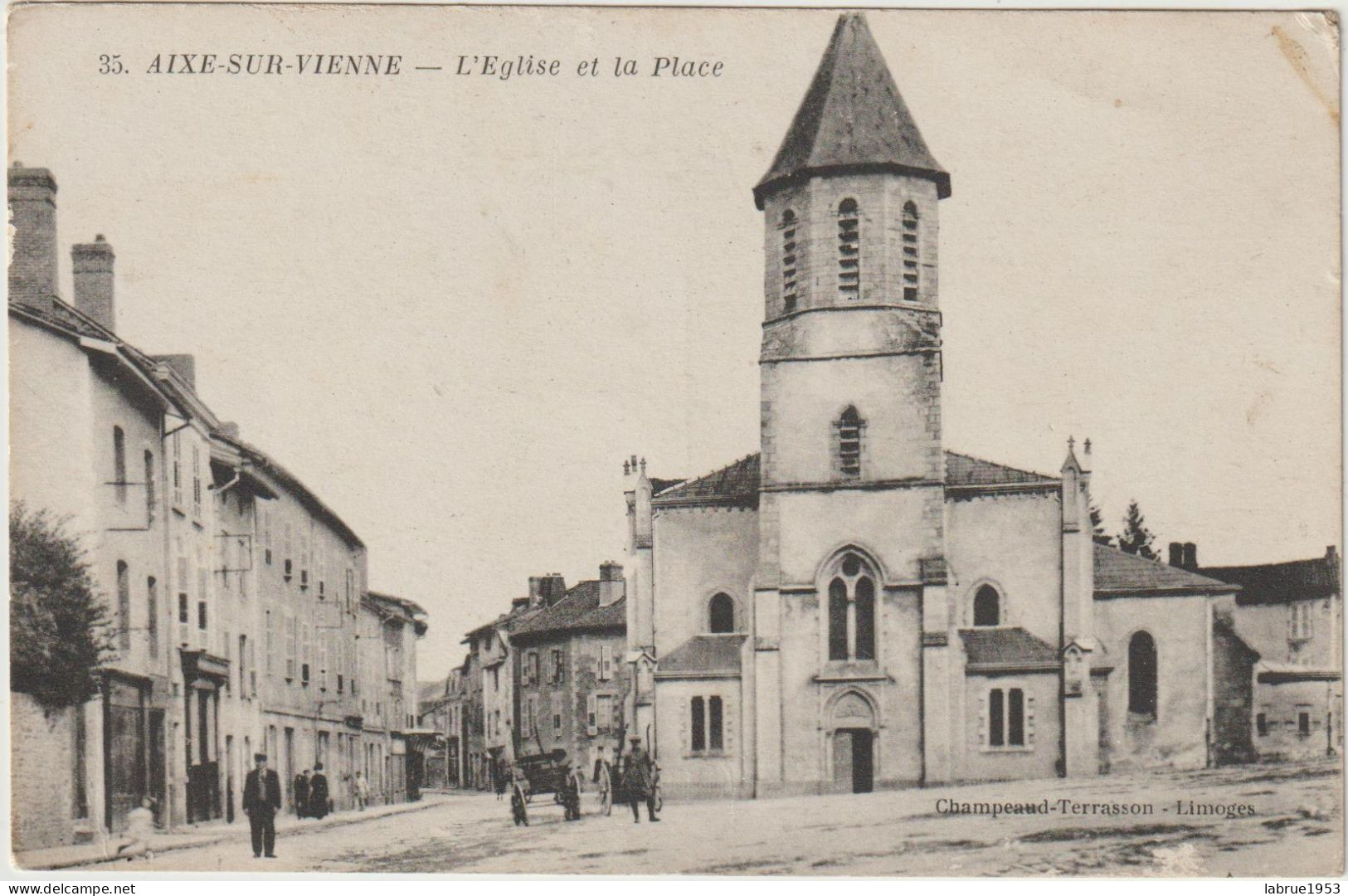 Aixe-sur-Vienne - L'Eglise Et La Place   - (G.2059) - Aixe Sur Vienne
