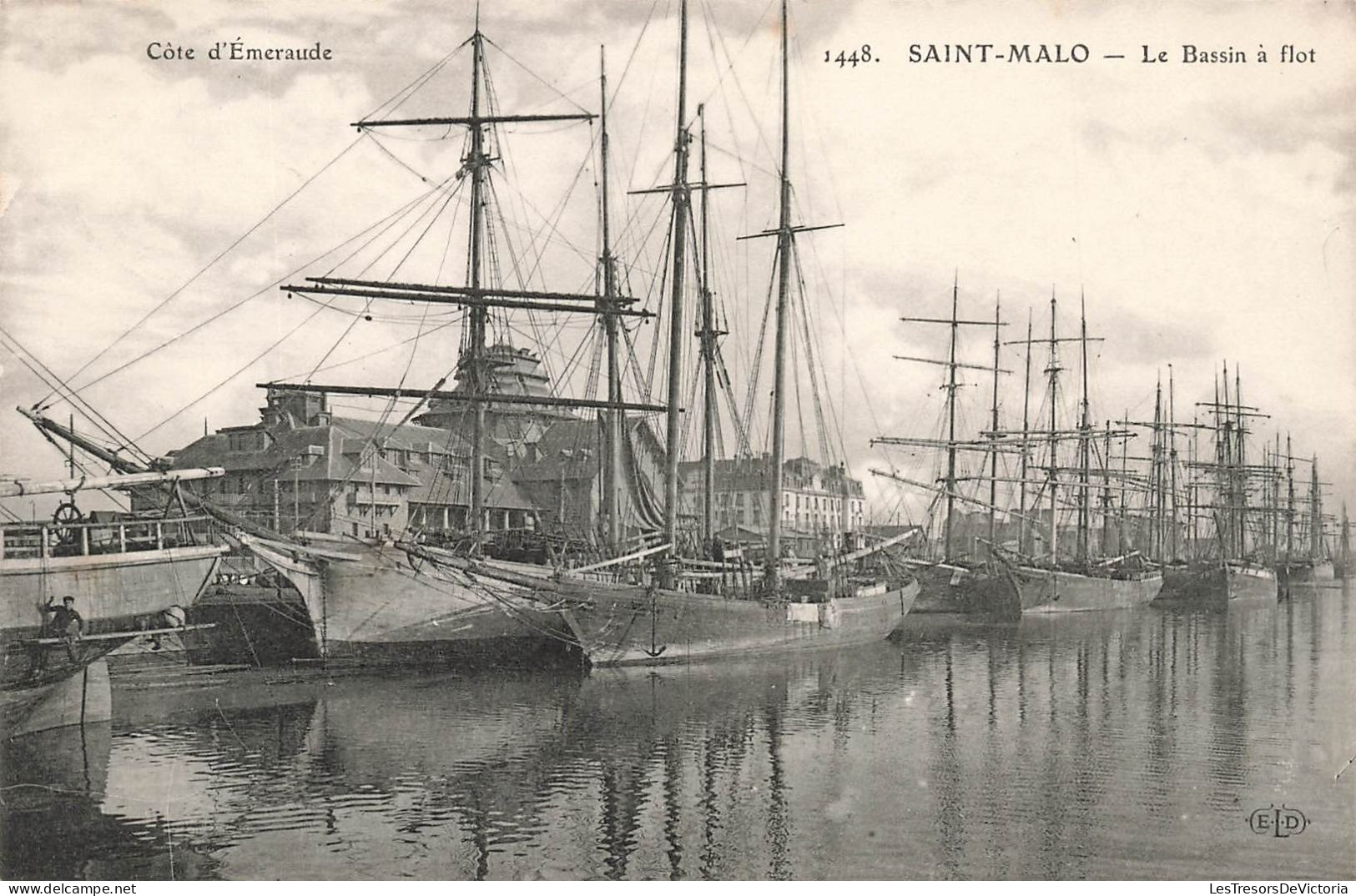 FRANCE - Saint Malo - Vue Sur Le Bassin à Flot - Animé - Carte Postale Ancienne - Saint Malo