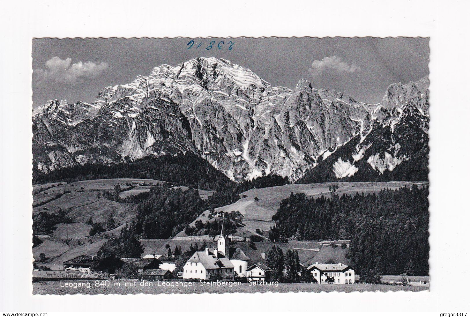 E6182) LEOGANG 840m - Mit Den Leoganger Steinbergen - Salzburg - S/W FOTO AK - Leogang