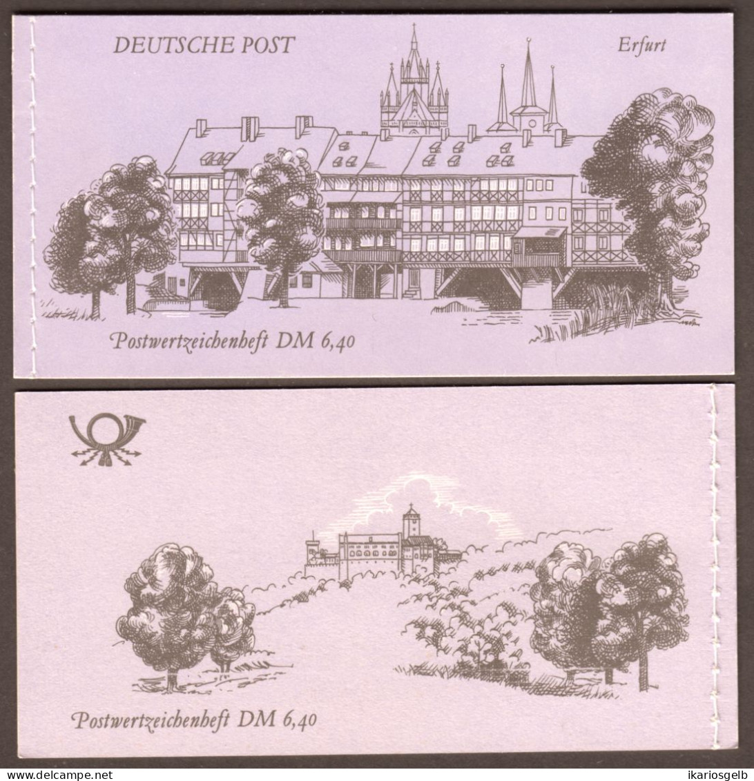 DDR 1990 Markenheftchen MH10 = Letztes DDR-MH In DM-West ** Komplett 1a - Booklets