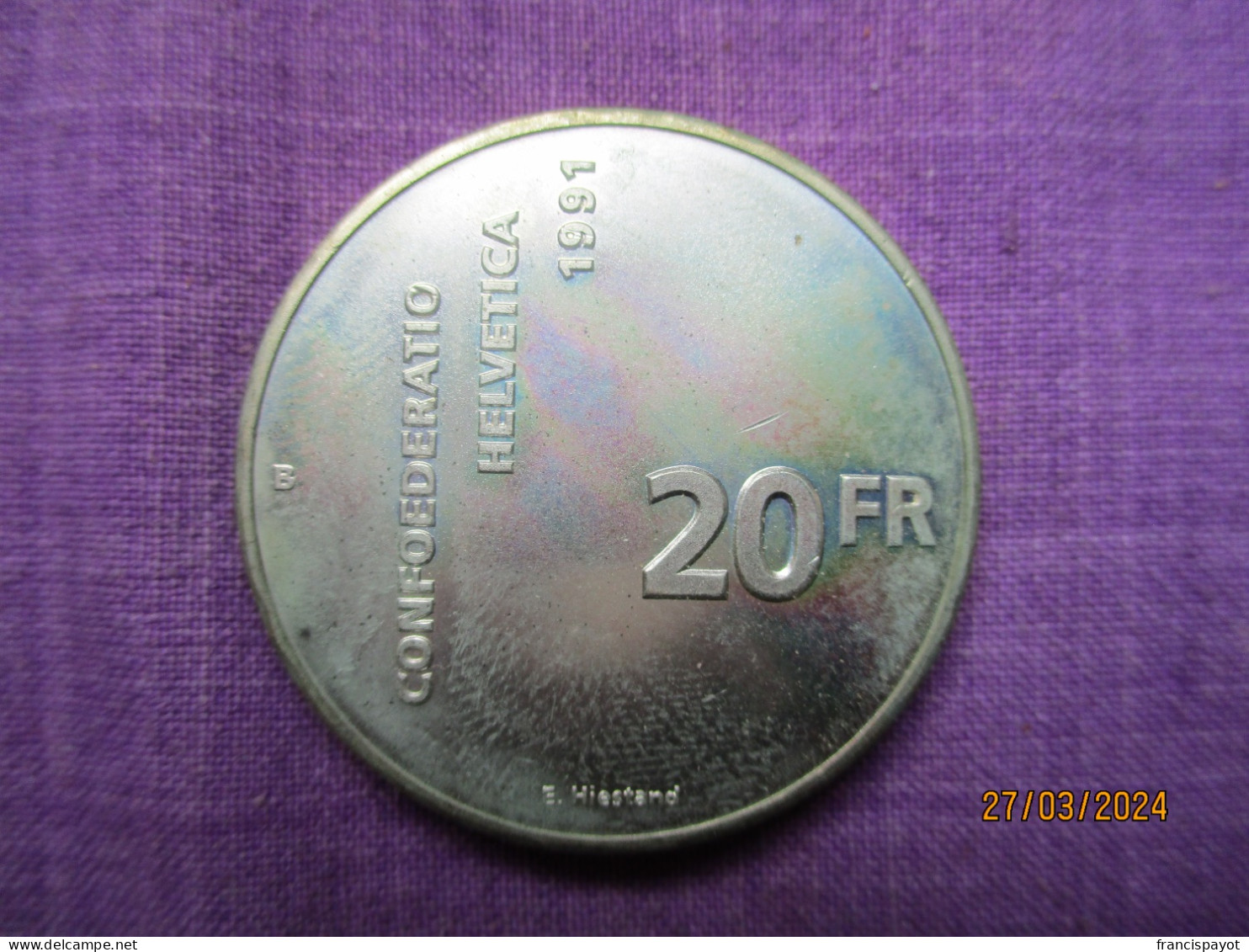 20 Francs 1991 -  700e Anniversaire De La Confédération - Herdenking