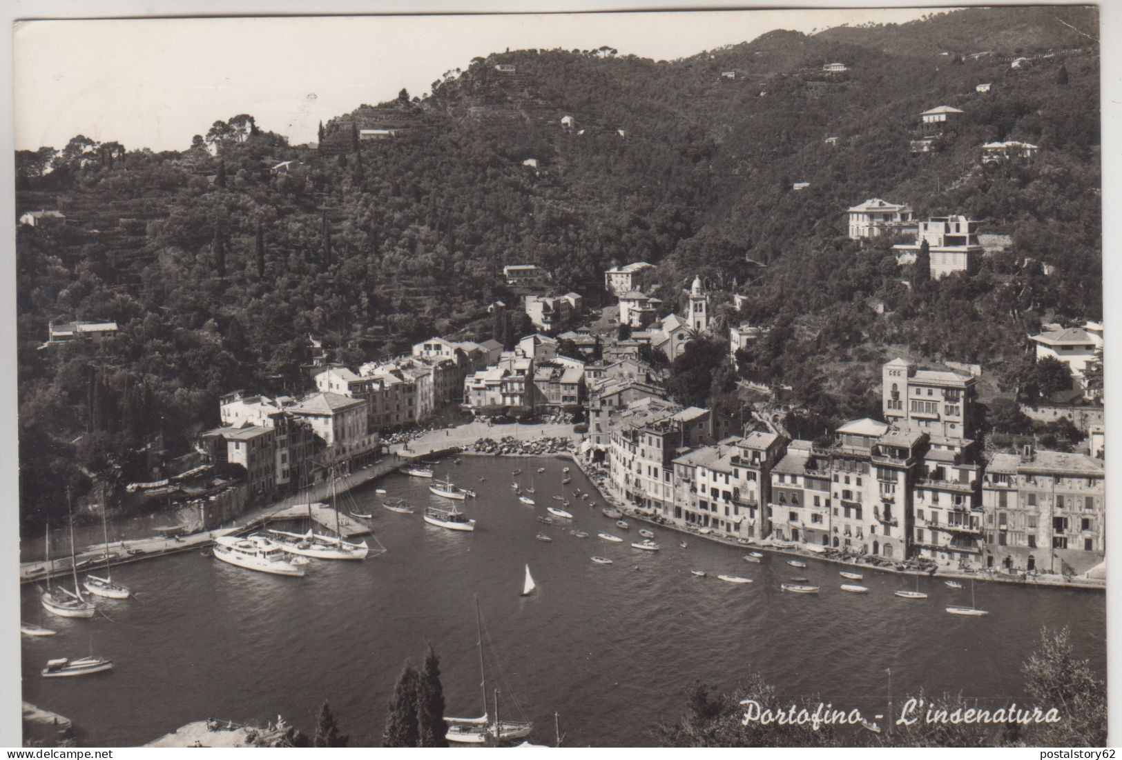 Portofino, L' Insenatura. Cartolina Viaggiata Franc. Asportato. - Genova (Genoa)