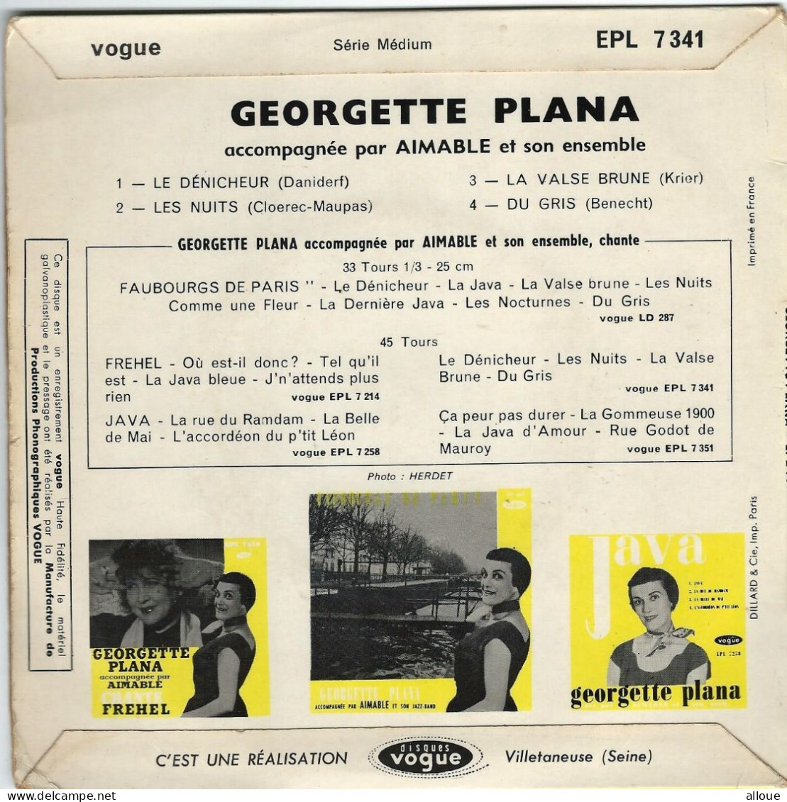 GEORGETTE PLANA -  FR EP - LE DENICHEUR + 3 - Sonstige - Franz. Chansons