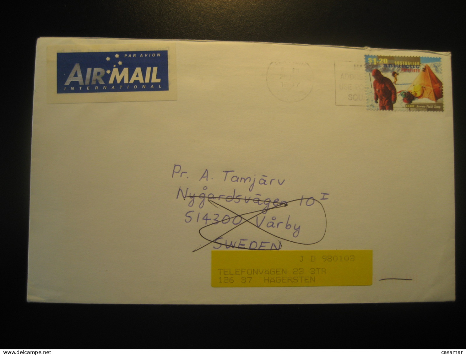 CRONULLA 1997 Anare Remote Field Camp Air Mail Cancel Cover AAT Australian Antarctic Territory Antarctics Antarctica - Storia Postale