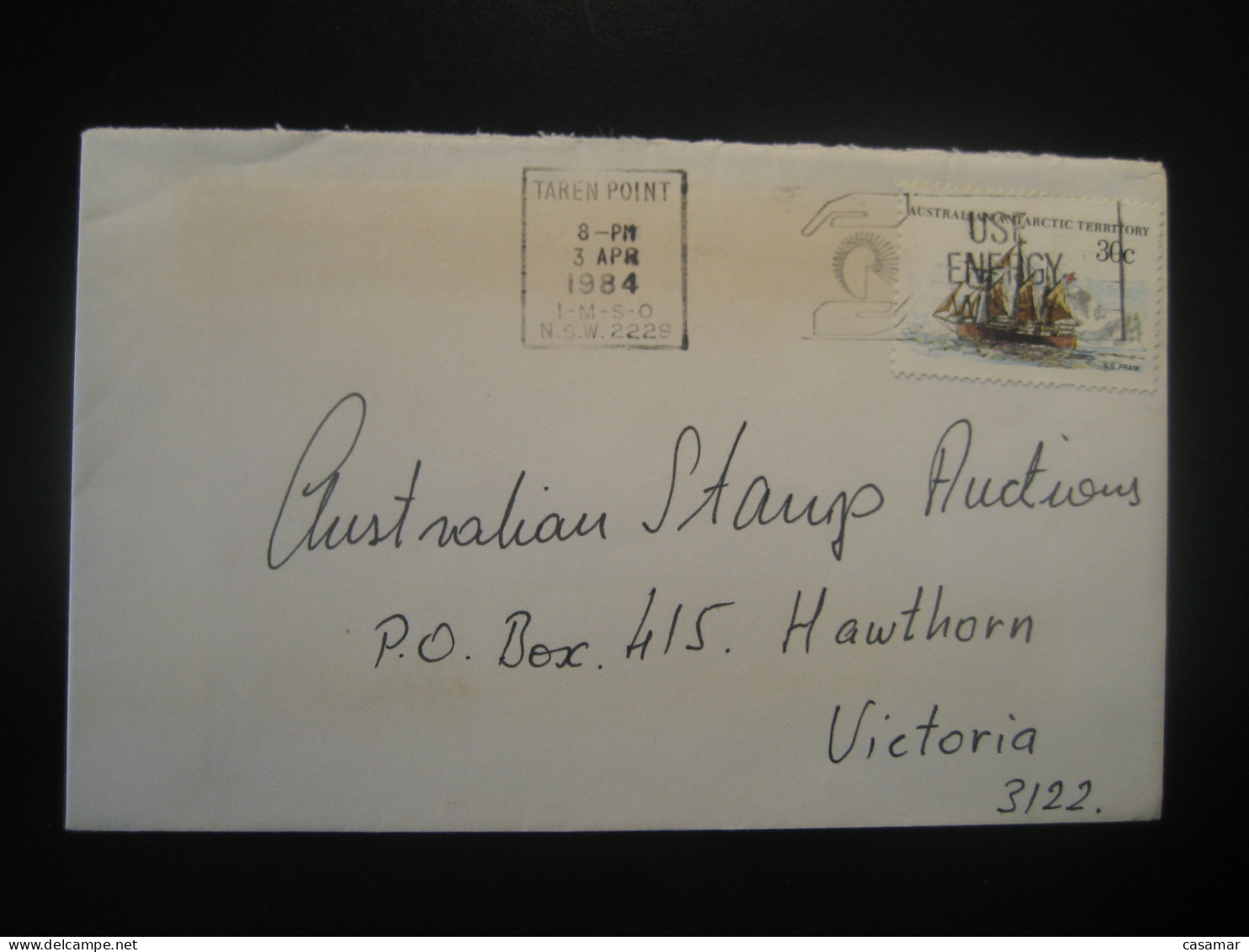 TAREN POINT 1984 S. S. Fram Ship Cancel Cover AAT Australian Antarctic Territory Antarctiqu Antarctica Australia - Cartas & Documentos