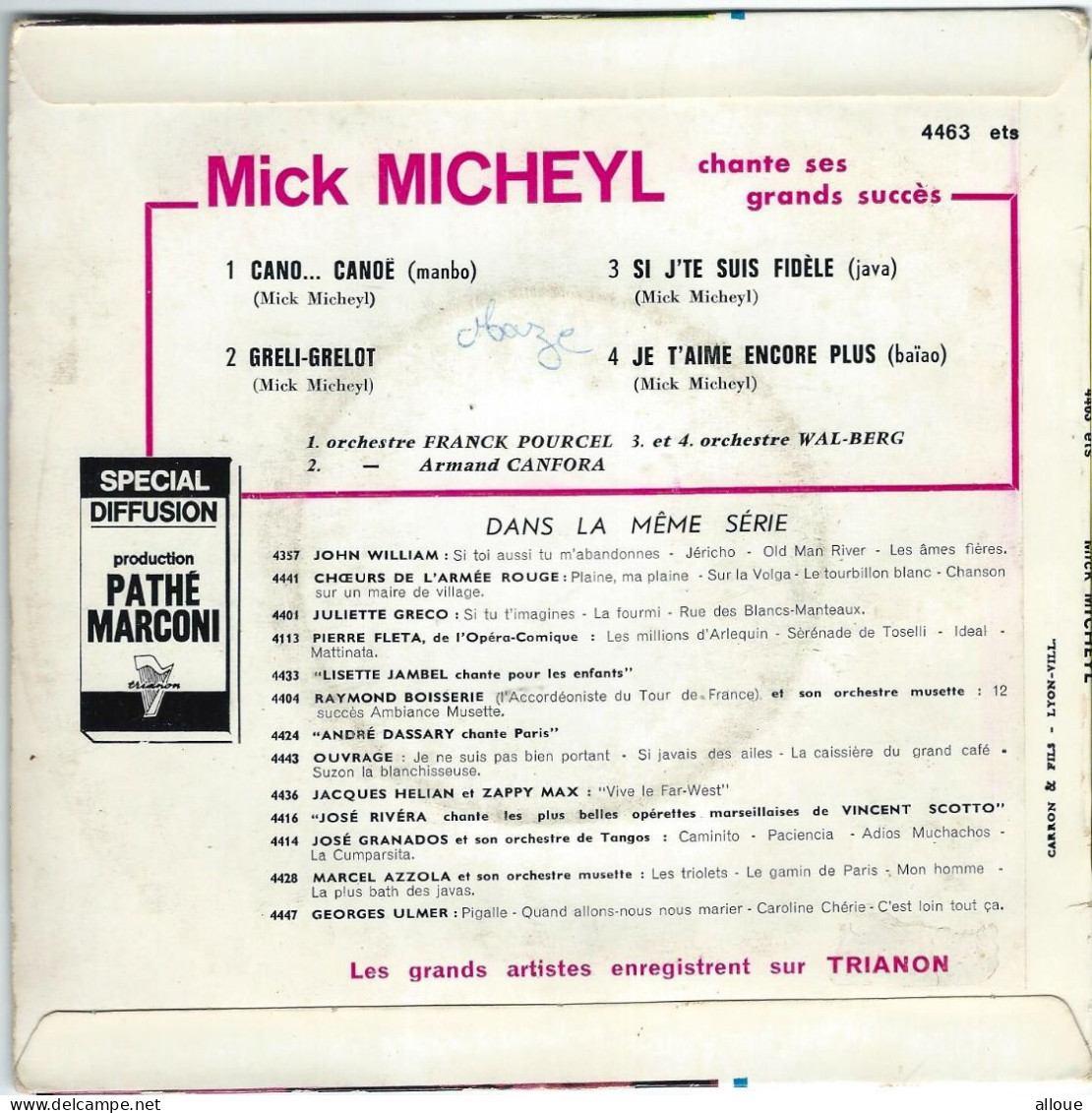 MICK MICHEYL -  FR EP -  CANO... CANOE + 3 - Andere - Franstalig