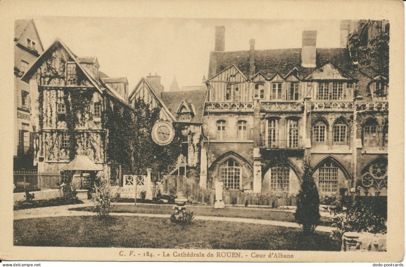 PC36455 La Cathedrale De Rouen. Cour D Albane. C. V. No 184. B. Hopkins - World