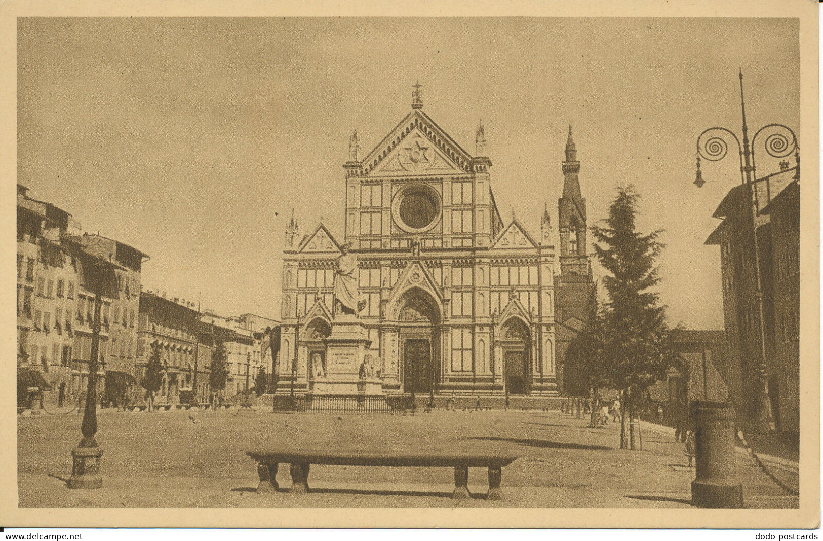 PC37643 Firenze. Chiesa Di S. Croce E Statua Di Dante. B. Hopkins - World