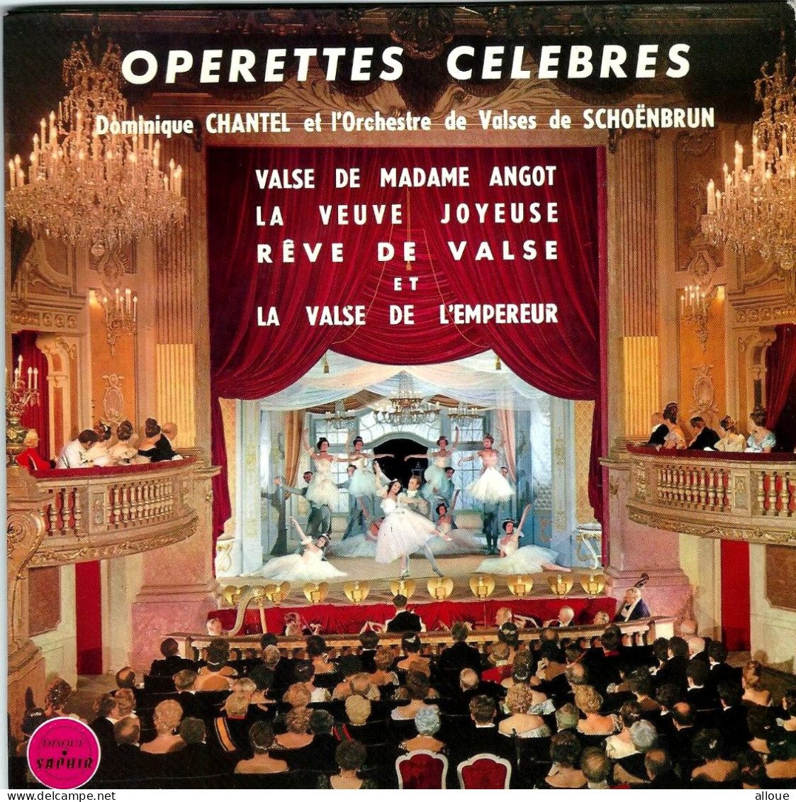 DOMINIQUE CHANTEL ET L'ORCHESTRE DE VALSES DE SCHOENBRUN -  FR EP -  L'A VEUVE JOYEUSE + 3 - Opera