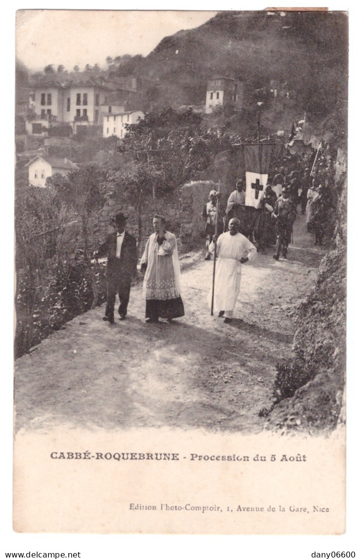 CABBE ROQUEBRUNE - Procession Du 5 Août (carte Animée) - Roquebrune-Cap-Martin