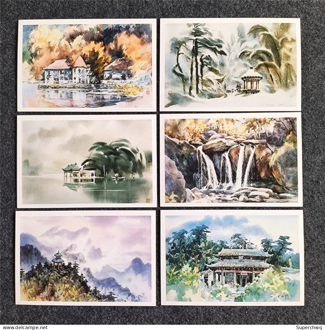 China Postcard 10 Watercolor Postcards Featuring The Scenery Of Mount Lu - Cina