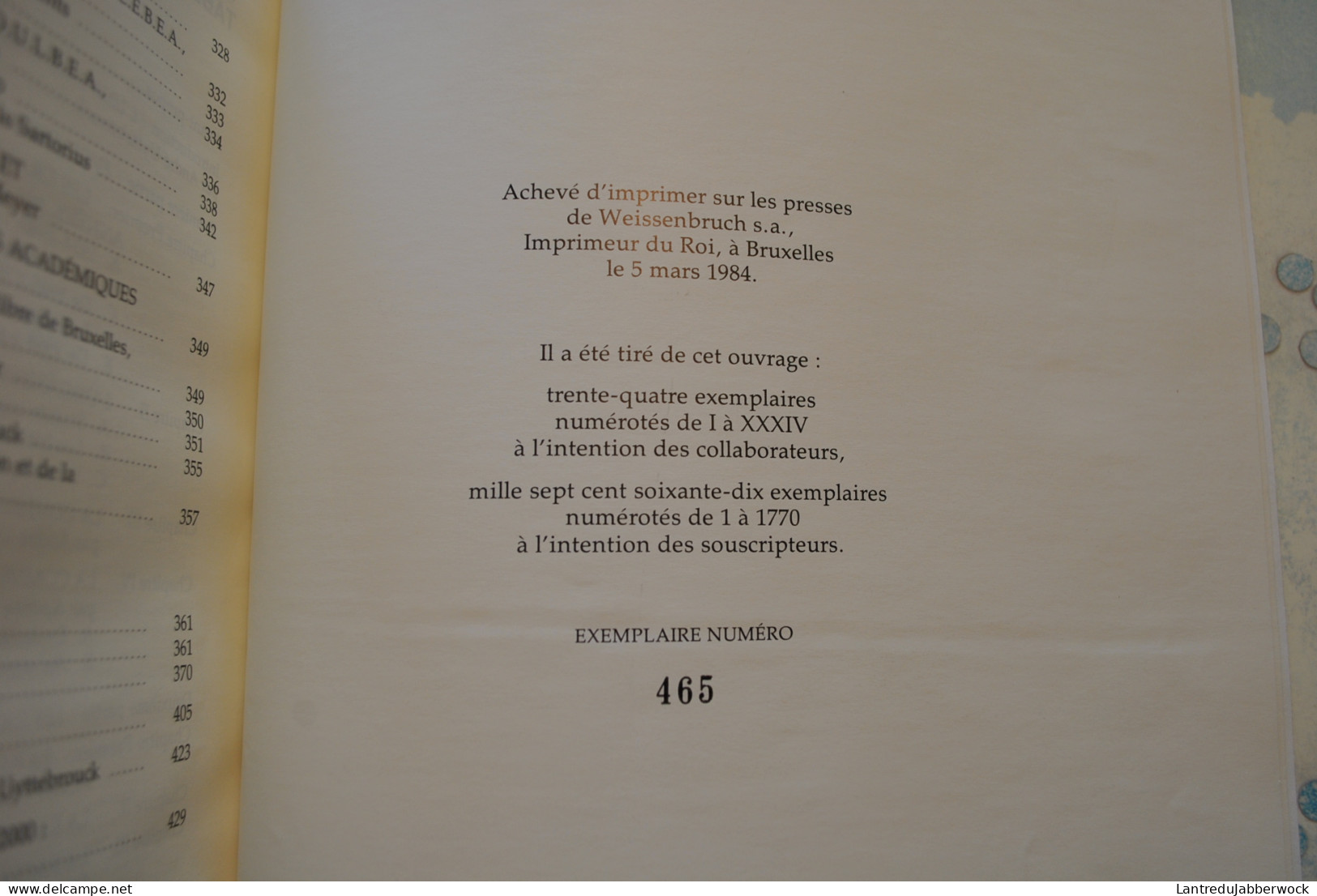 Les 150 Ans De L' ULB Université Libre De Bruxelles 1834 1984 Tirage Limité 1770 Ex Facultés Ecoles Instituts Recherche  - Belgium