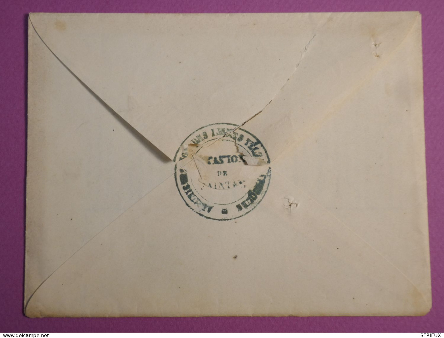 DL 1 FRANCE   LETTRE TELEGRAMME PRIVé RARE 1863 NAPOLEON A  SAINTES     + +AFF.  INTERESSANT+ + - Telegraaf-en Telefoonzegels