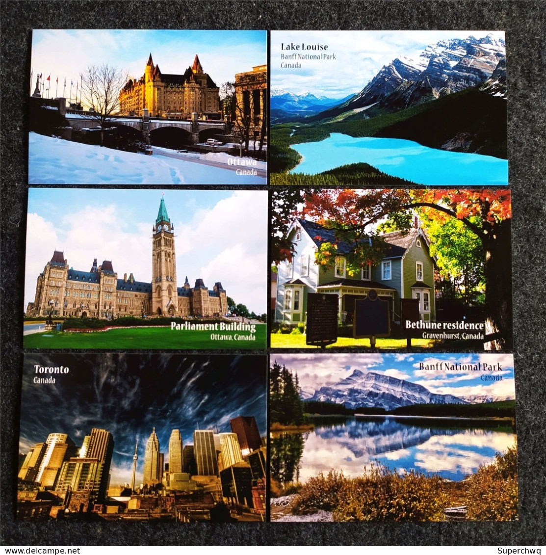 China Postcard A Set Of 18 Photography Postcards For North American Scenery, Montreal, Toronto, Canada - Cina