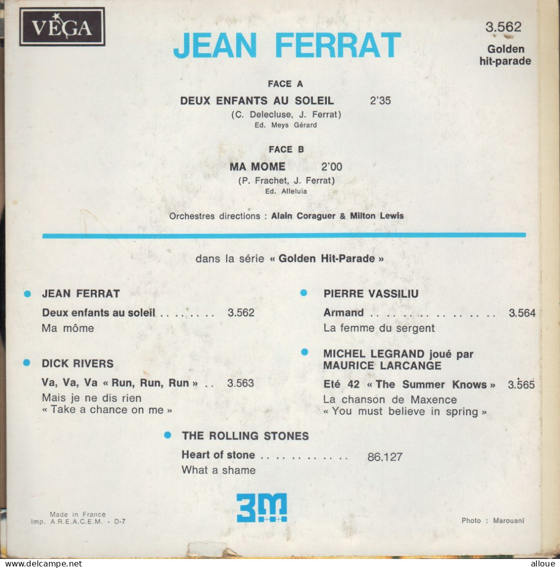 JEAN FERRAT - FR SP -  DEUX ENFANTS AU SOLEIL + MA MOME - Sonstige - Franz. Chansons