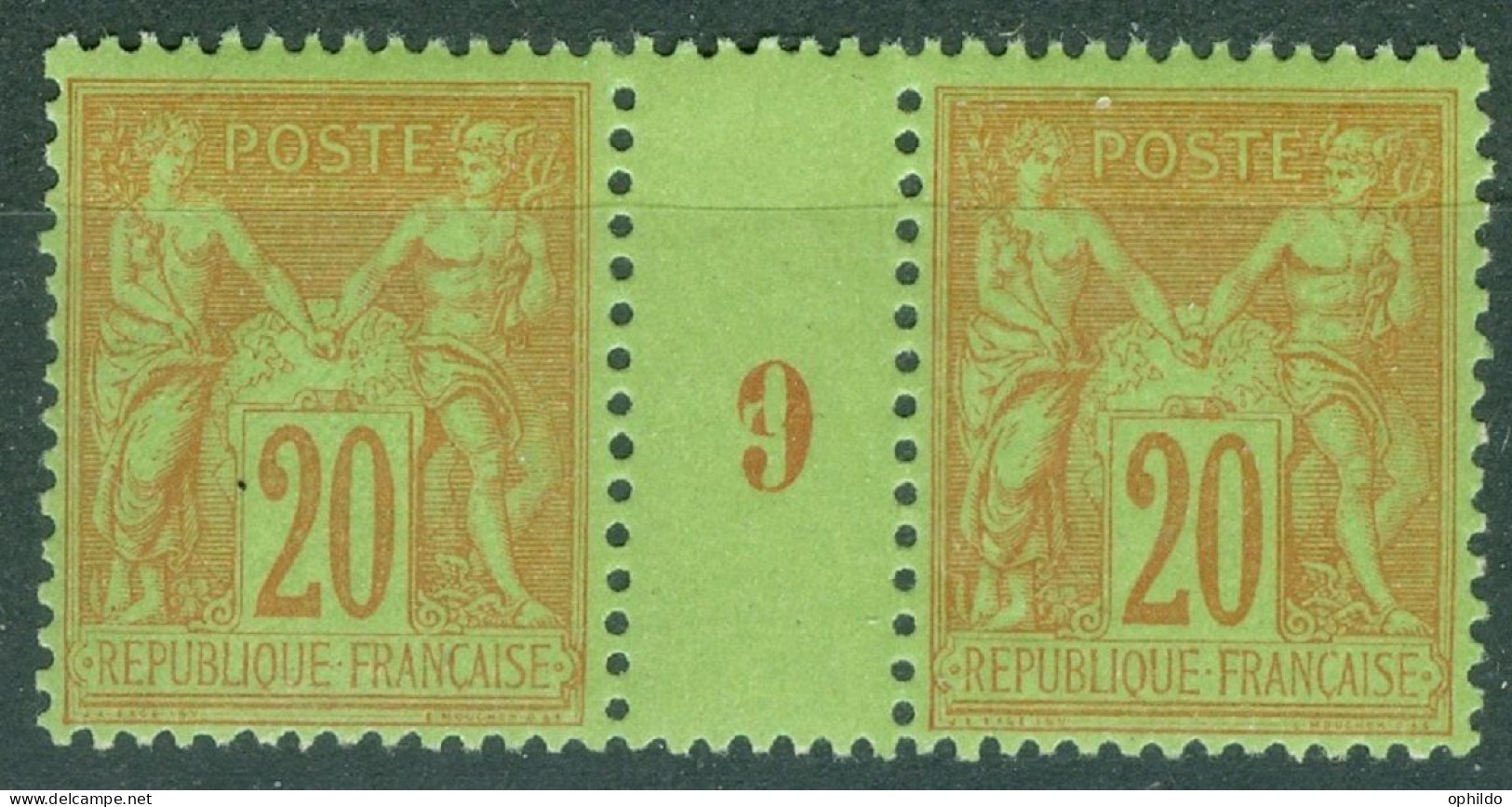 France  Yvert  96 En Paire Millésimé  1899   * *   TB    - Millésime