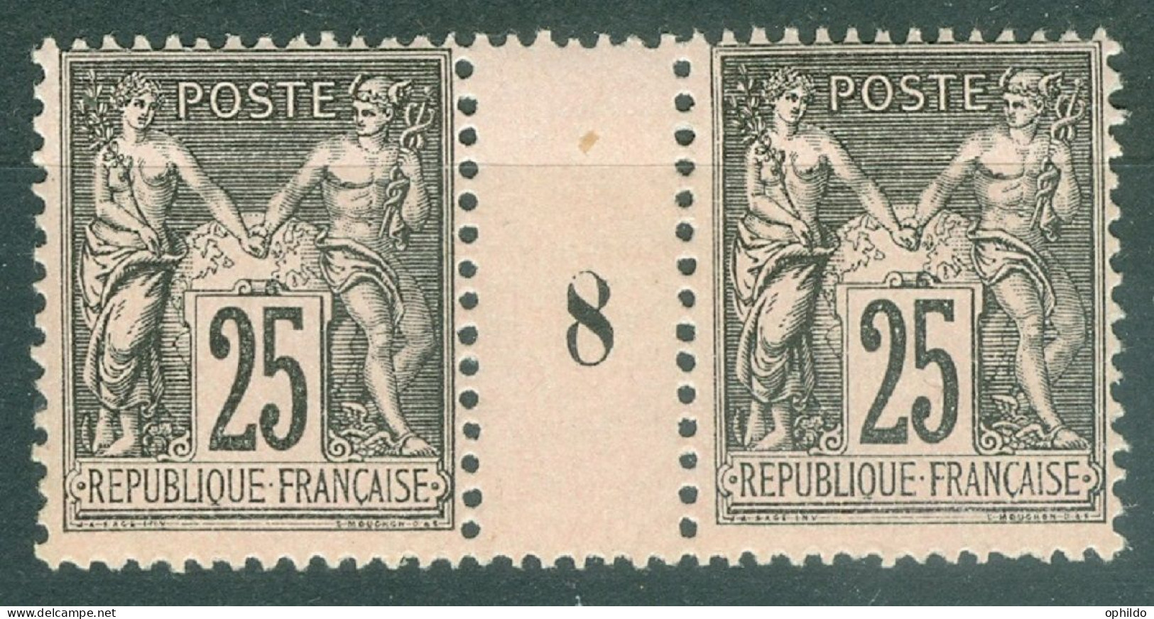 France  Yvert  97 En Paire Millésimé  1898  * / * *  TB    - Millesimes