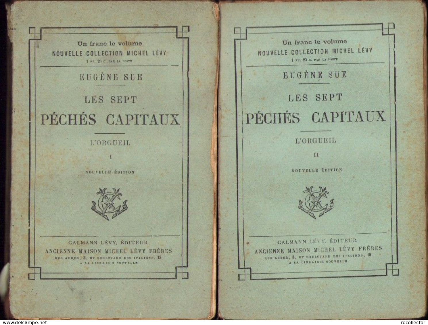 Les Sept Péchés Capitaux L’orgueil Par Eugen Sue 1887 Tome I+II C4121N - Livres Anciens