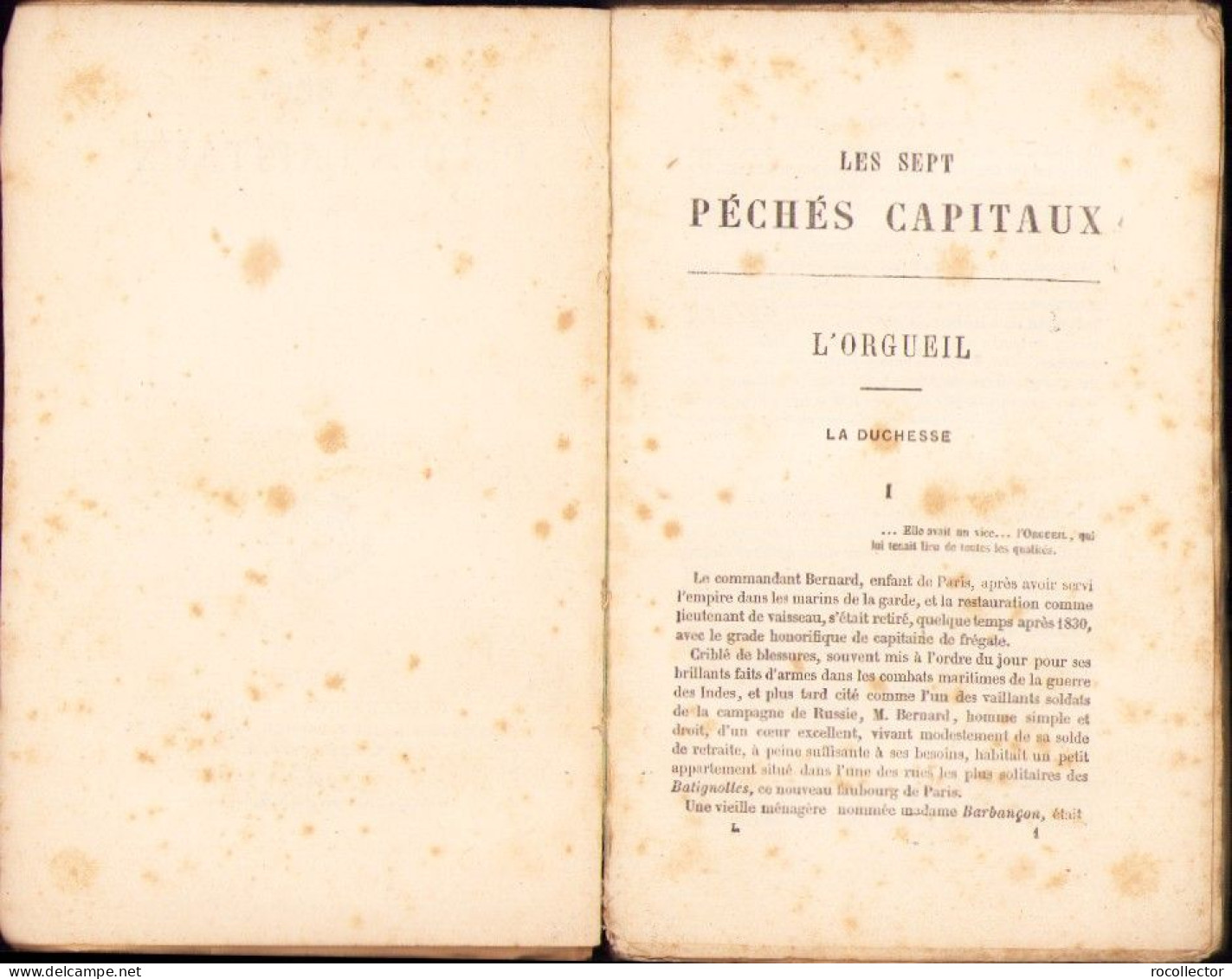 Les Sept Péchés Capitaux L’orgueil Par Eugen Sue 1887 Tome I+II C4121N - Alte Bücher