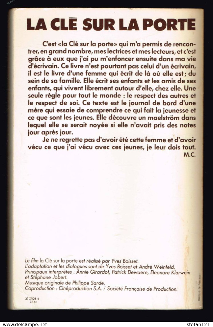 La Clé Sur La Porte - Marie Cardinal - 1978 - 250 Pages 20,5 X 13 Cm - Autres & Non Classés