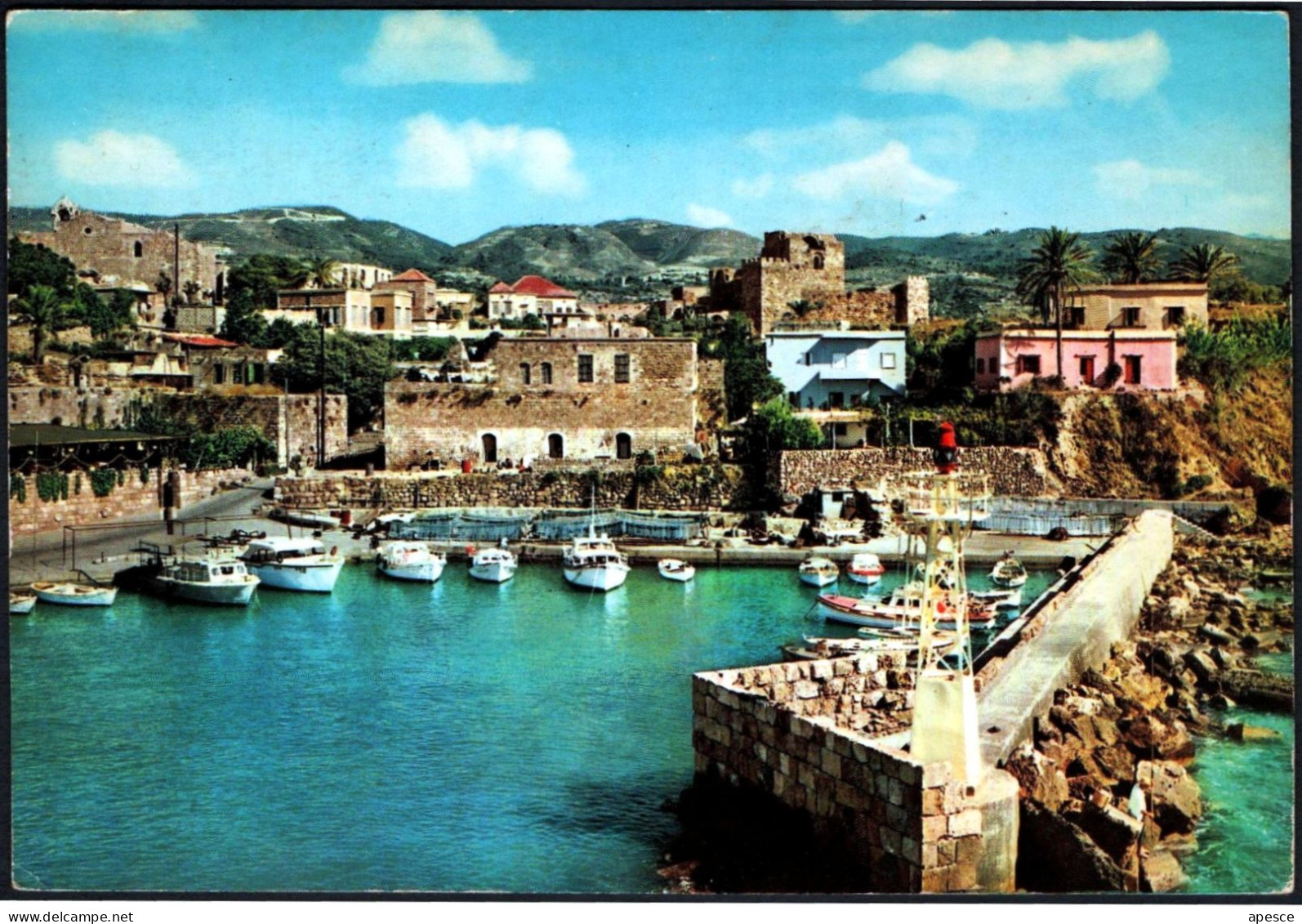 LEBANON - BYBLOS - THE PHOENICIAN HARBOUR AND THE CRUSADERS' CASTLE - MAILED CARD - I - Líbano