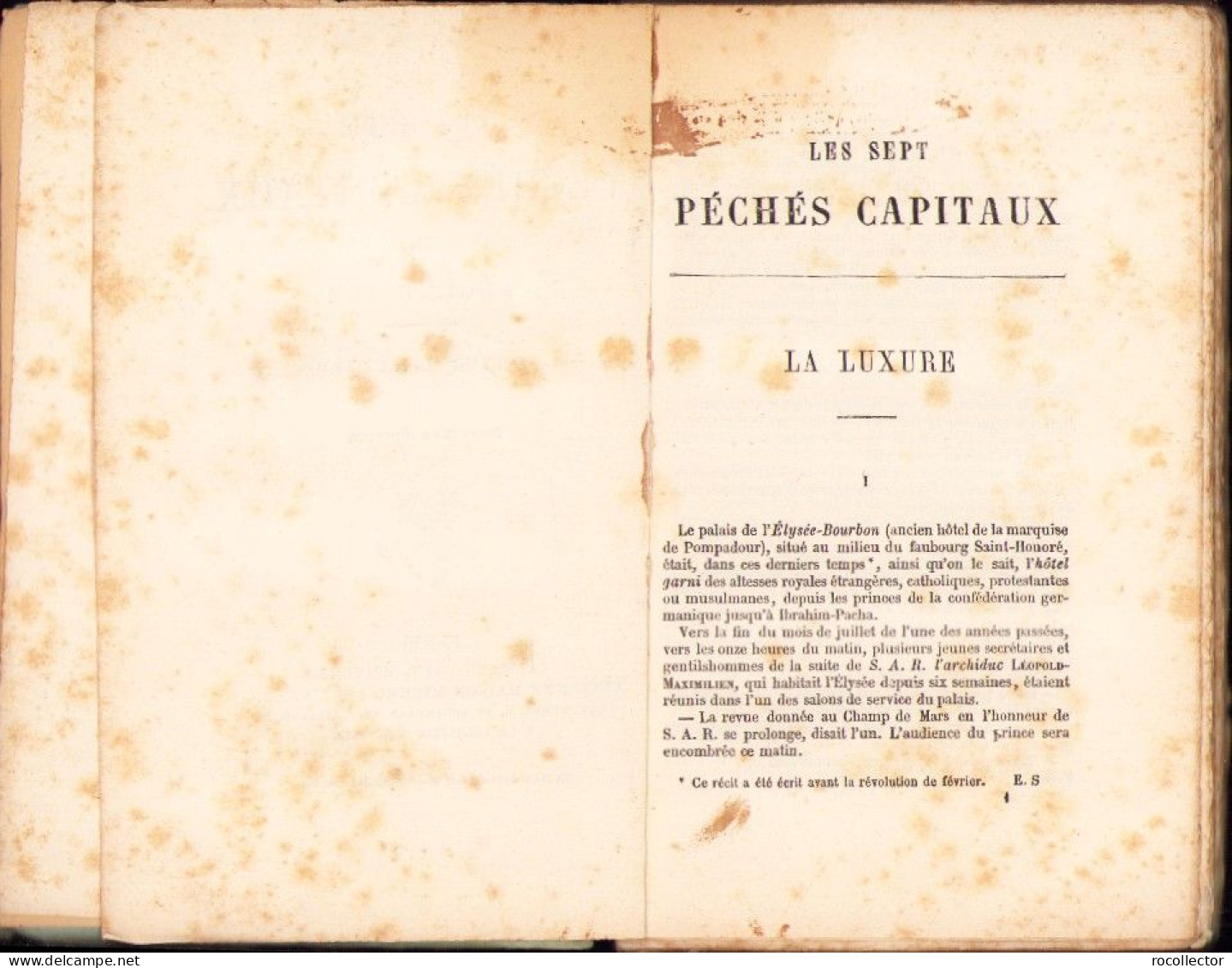 Les Sept Péchés Capitaux La Luxure La Paresse Par Eugen Sue 1887 C4120N - Alte Bücher