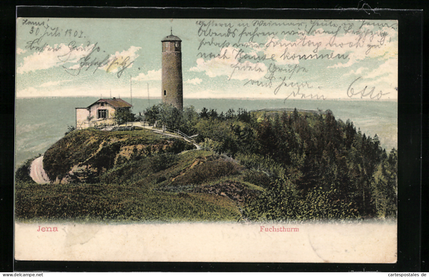 AK Jena, Blick Auf Den Fuchsturm  - Jena