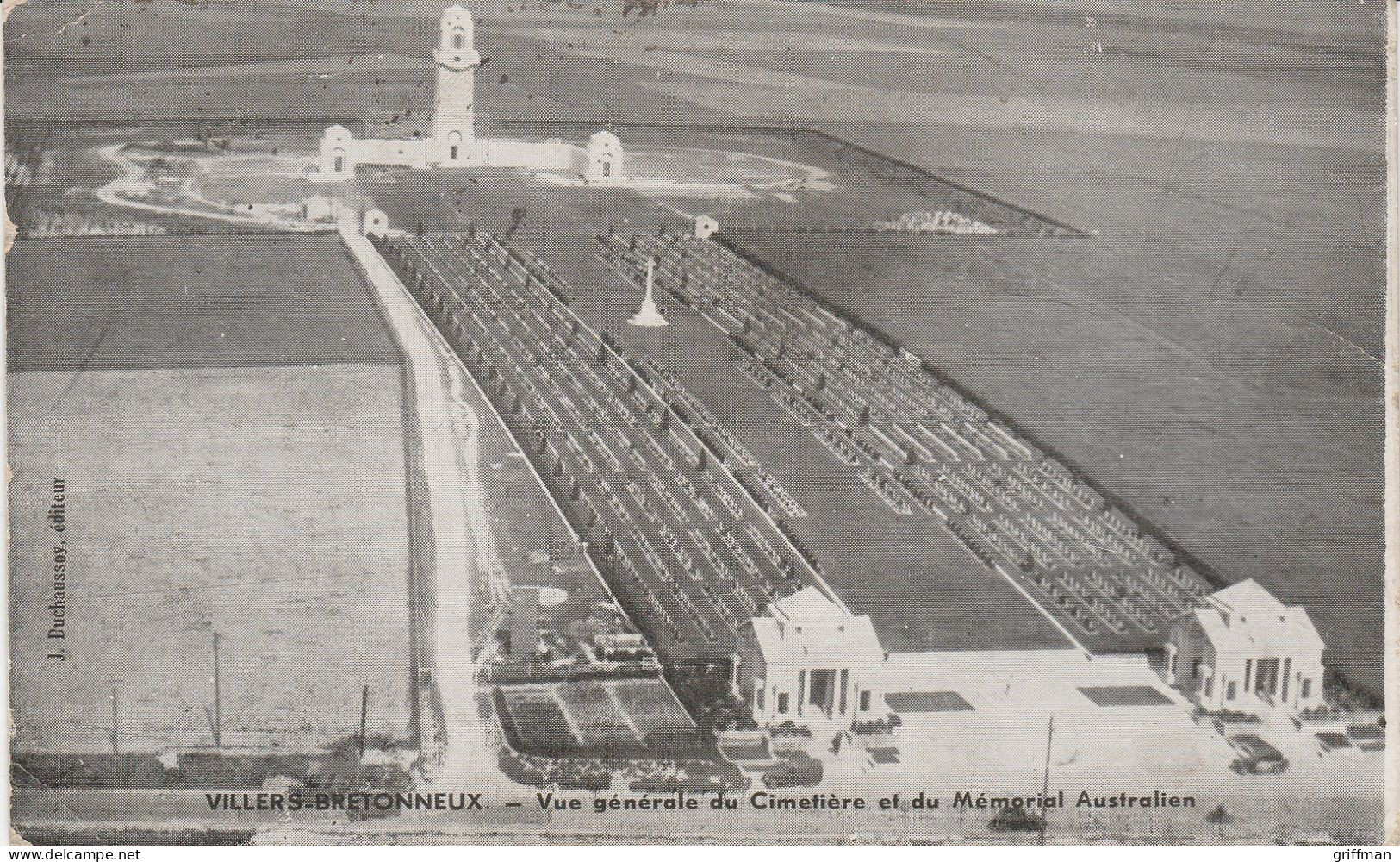 VILLERS BRETONNEUX VUE GENERALE DU CIMETIERE ET DU MEMORIAL AUSTRALIEN 1936 TBE - Villers Bretonneux