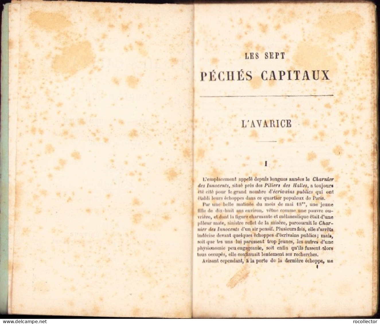 Les Sept Péchés Capitaux L’avarice La Gourmandise Par Eugen Sue 1887 C4119N - Libros Antiguos Y De Colección