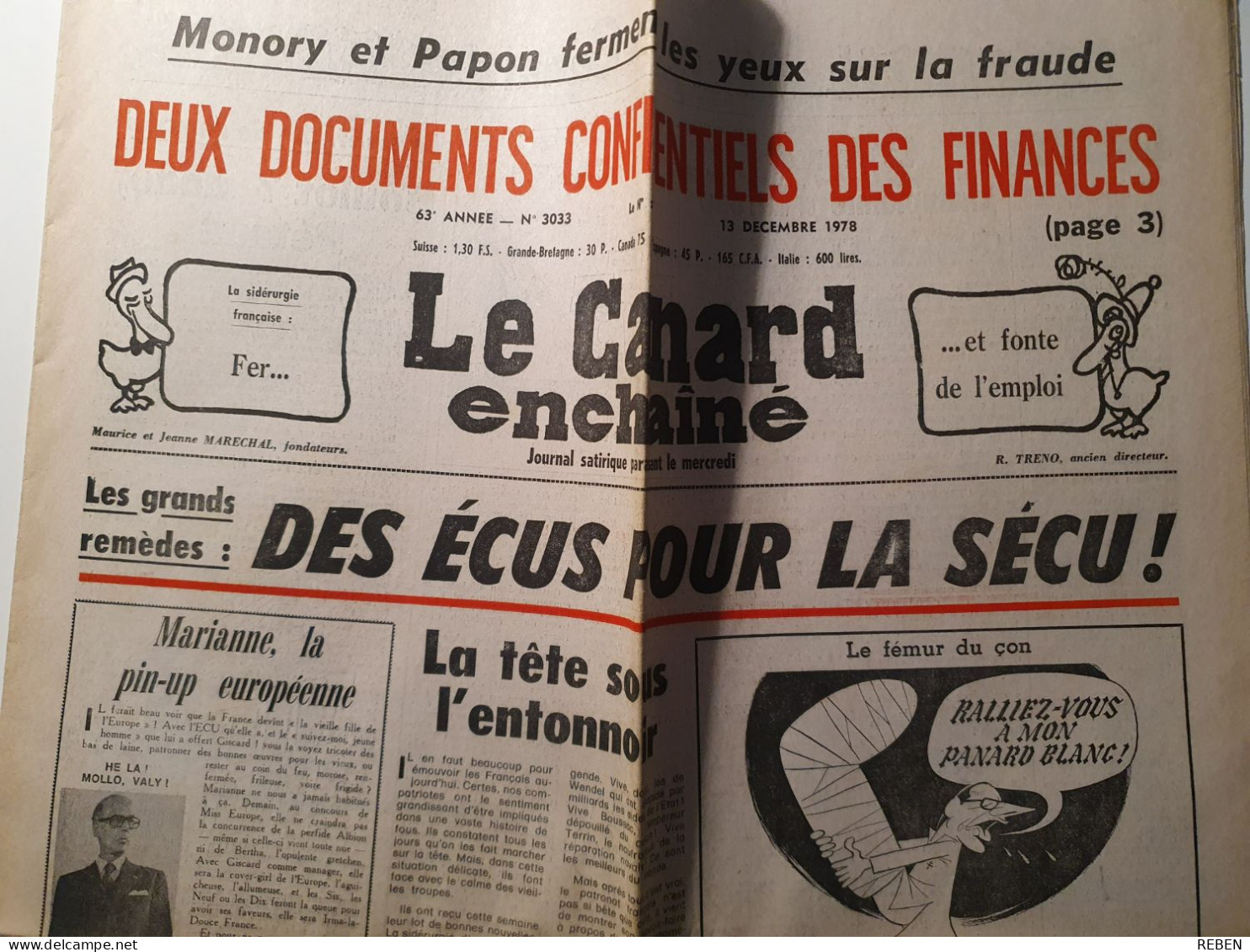 LE CANARD ENCHAINE Lot De 6 Journaux - Desde 1950