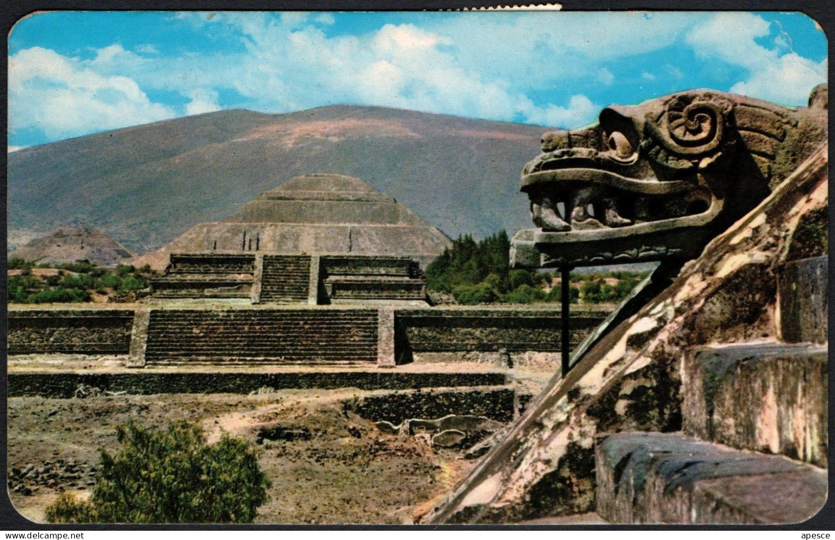 MEXICO SAN JUAN TEOTIHUACAN - PYRAMIDS OF THE SUN AND MOON - MAILED CARD - I - Mexico