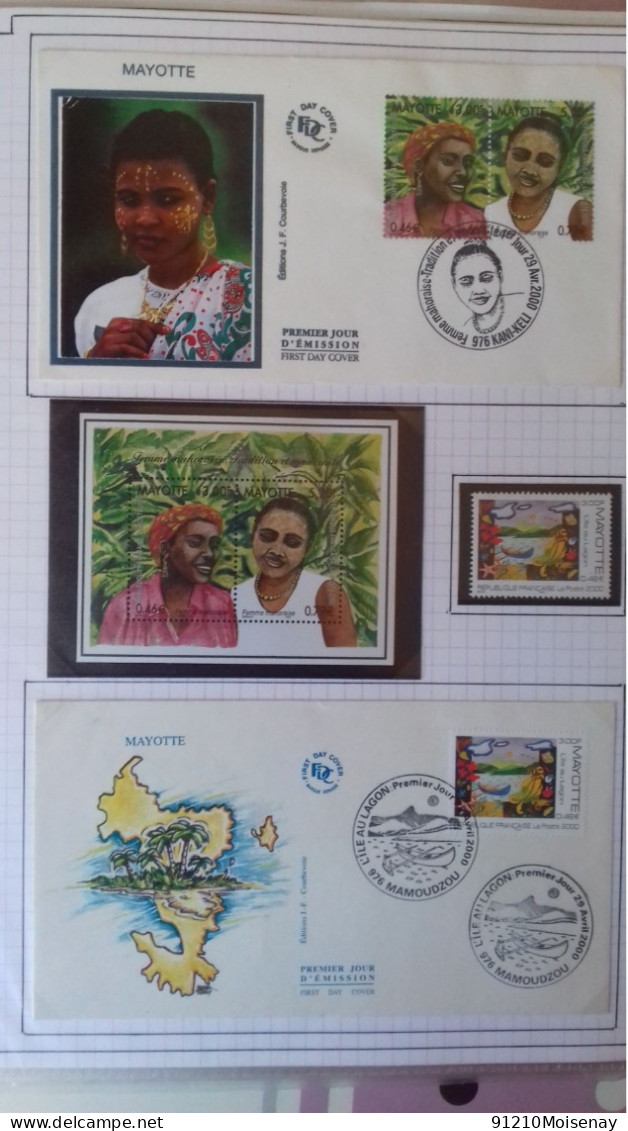 MAYOTTE  - COLLECTION TIMBRES-POSTE Et ENVELOPPES 1ER JOUR  MAYOTTE   "LOT" - Sammlungen