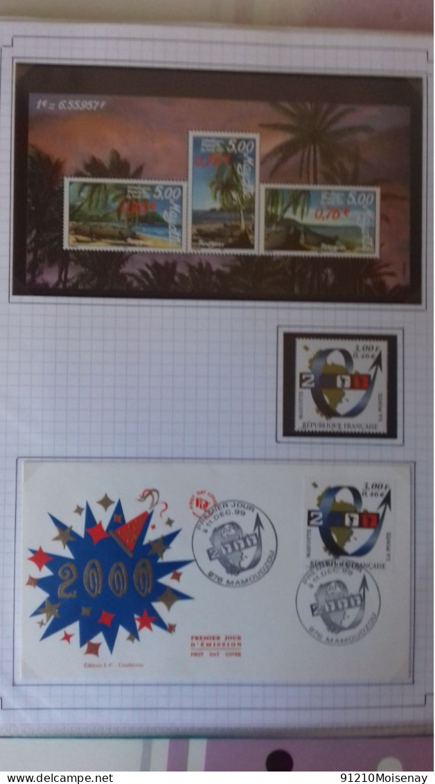 MAYOTTE  - COLLECTION TIMBRES-POSTE Et ENVELOPPES 1ER JOUR  MAYOTTE   "LOT" - Collections