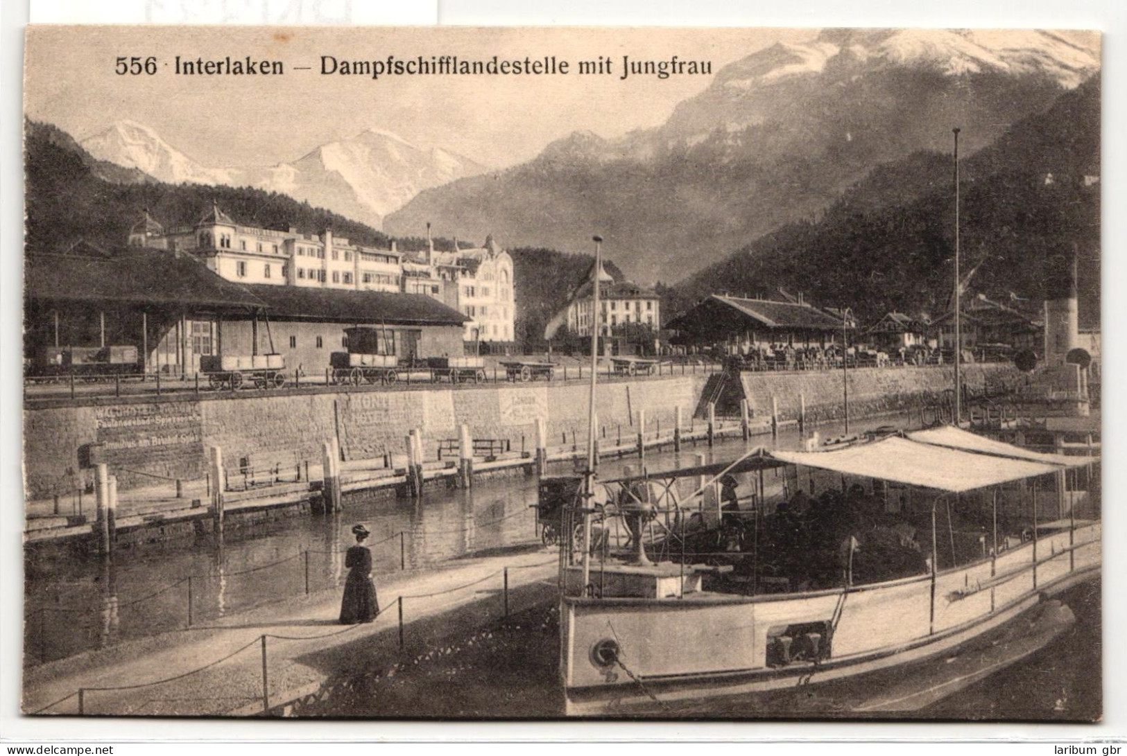 AK Interlaken Dampfschiffladungsstelle Mit Jungfrau Ungebraucht #PN331 - Autres & Non Classés