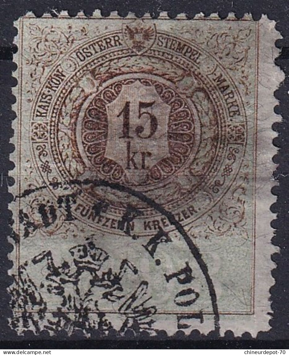 ÖSTERREICH Fiscaux Steuer 15 Kr - Revenue Stamps