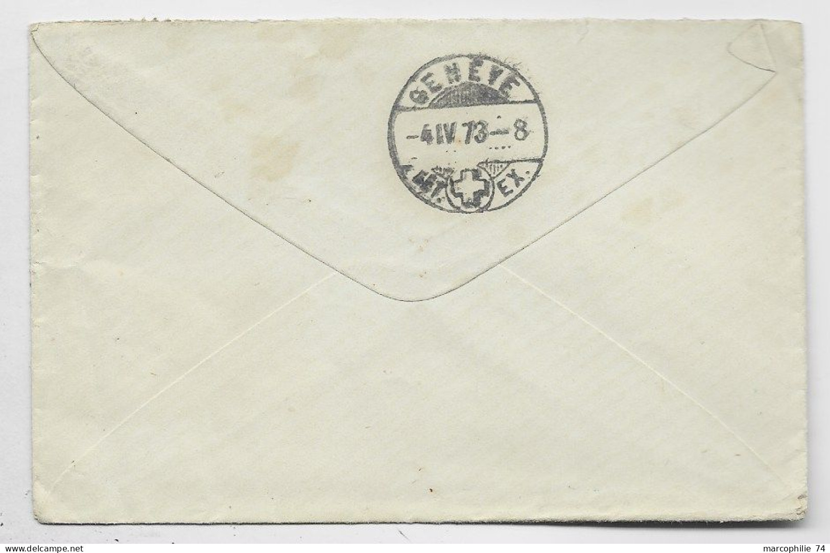 HELVETIA SUISSE 30C SOLO LETTRE COVER CAROUGE 1880 TO ANNECY HAUTE SAVOIE - Lettres & Documents