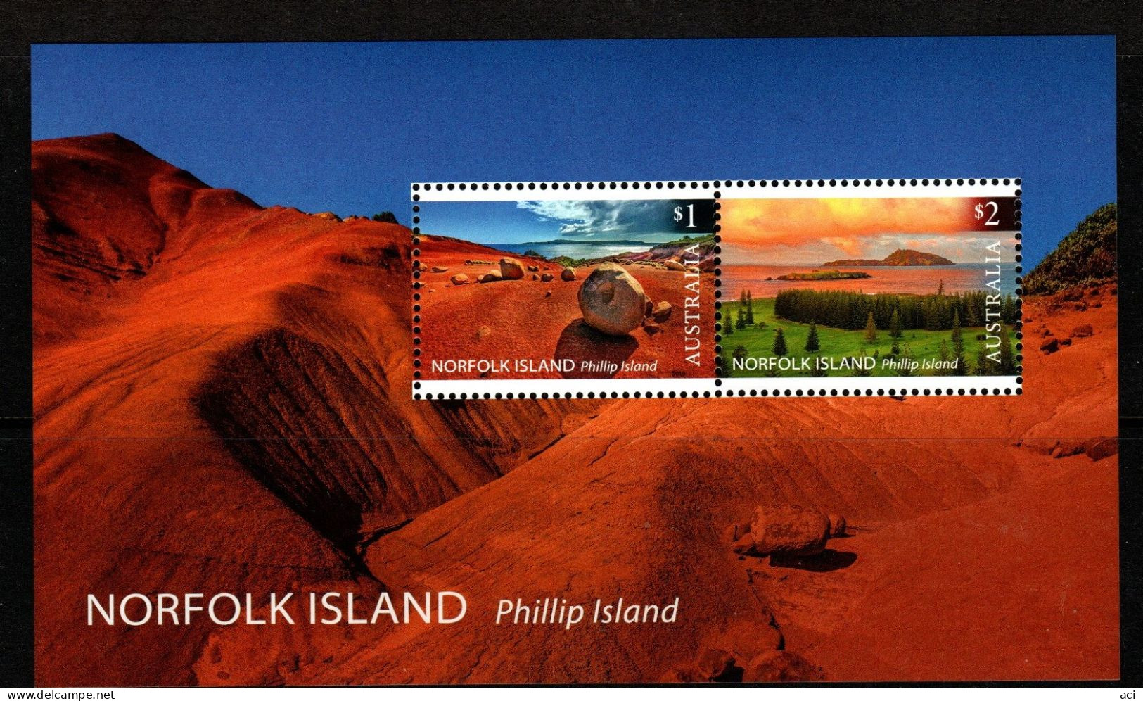 Norfolk Island ASC 1276MS 2019 Phillip Island Landscapes, Mini Sheet,mint Never Hinged - Isla Norfolk