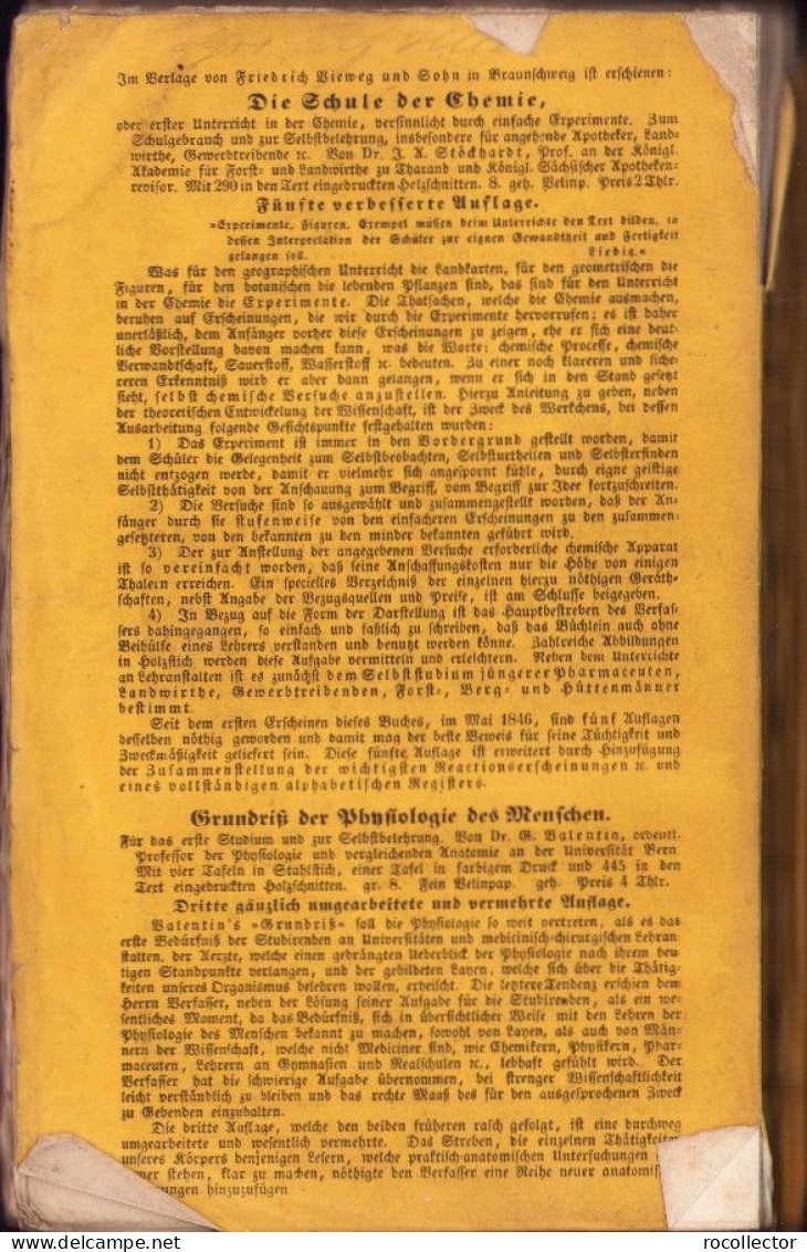 Das Buch der Natur, die Lehren der Physik, Astronomie, Chemie, Mineralogie, Geologie ... von Friedrich Schoedler 1850