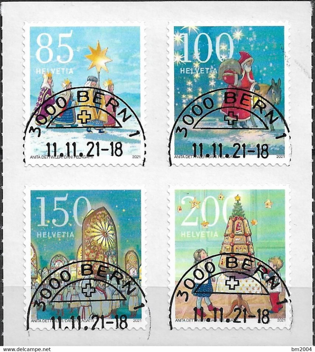 2021 Schweiz Mi. 2740-3 FD-used   Weihnachten - Usati