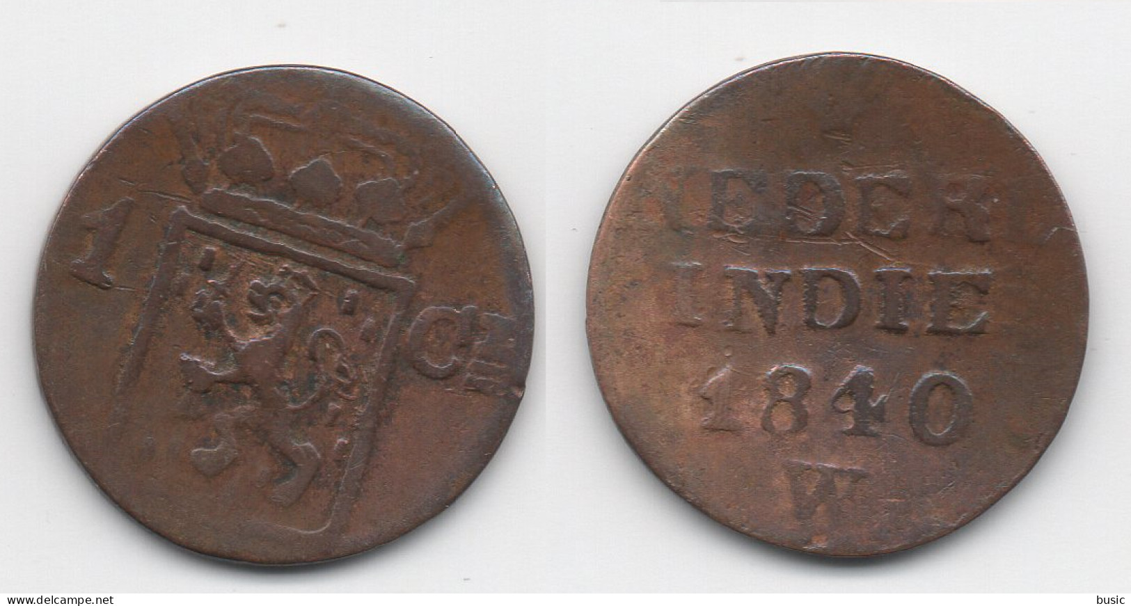 + PAYS BAS + INDE + 1 CENT 1840 W  + - Dutch East Indies