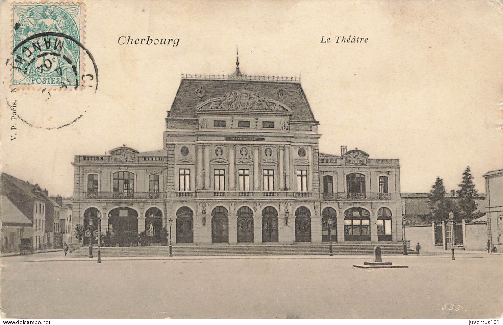 CPA Cherbourg-Le Théâtre-Timbre       L2798 - Cherbourg