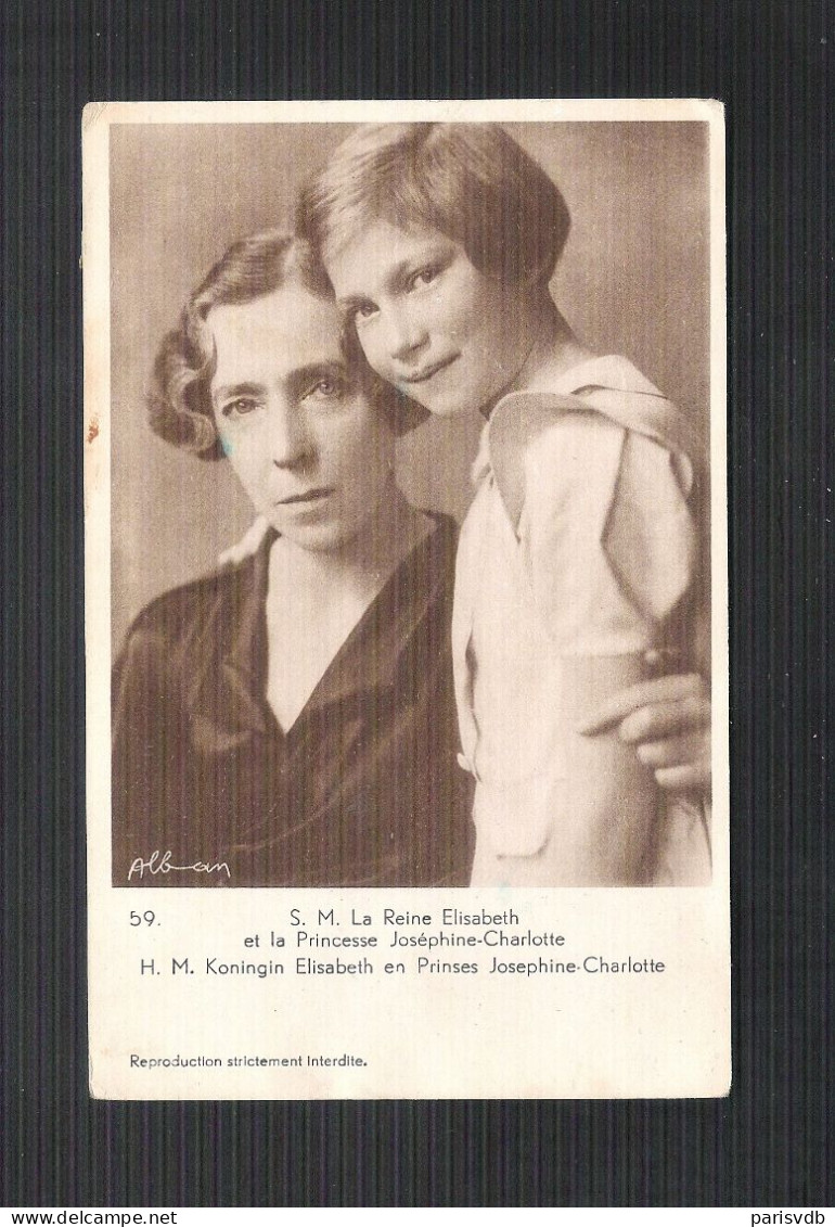 H.M. KONINGIN ELISABETH EN PRINSES JOSEPHINE-CHARLOTTE  (7243) - Case Reali